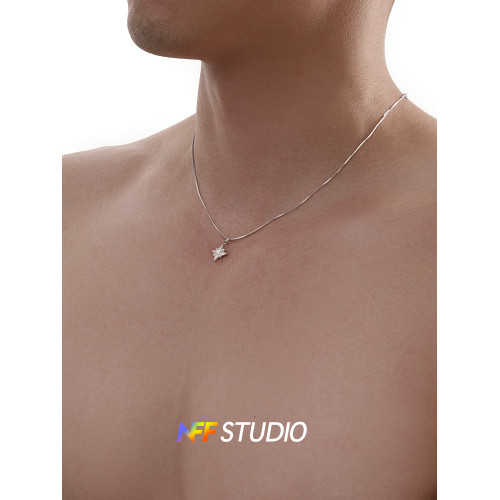 NFF不掉色星星項鍊男款星芒星鋯石項鍊精緻甜酷ins極簡百搭鎖骨鍊 NFF不掉色星星項鍊男款星芒星鋯石項鍊精緻甜酷ins極簡百搭鎖骨鍊