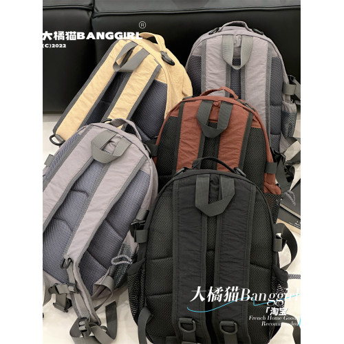 設計感大容量旅行雙肩包男女戶外登山健身多功能騎行後後背包學生書包