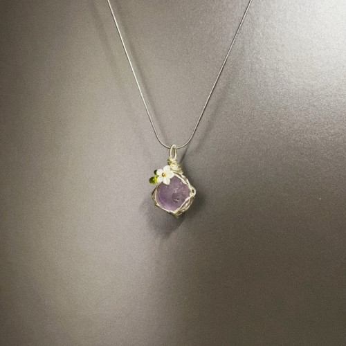 手工 Raw stone crystal項鍊 手工 Raw stone crystal項鍊