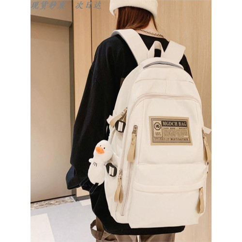 精緻雙肩後後背包後後背包男大容量旅行男士高中大學生書包女時尚潮流休閒