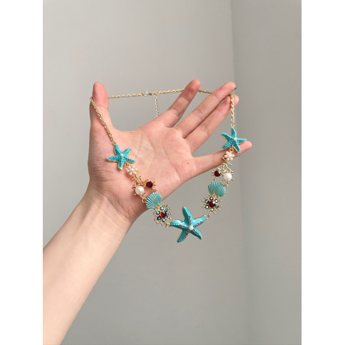 Vintage古著 Blue Fantasy Beach項鍊 Vintage古著 Blue Fantasy Beach項鍊