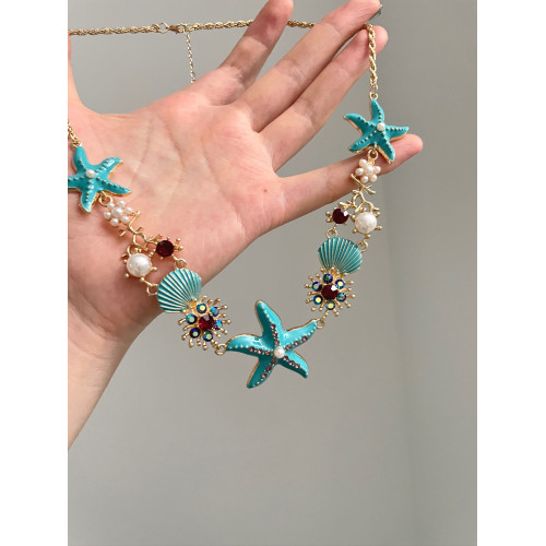 Vintage古著 Blue Fantasy Beach項鍊 Vintage古著 Blue Fantasy Beach項鍊