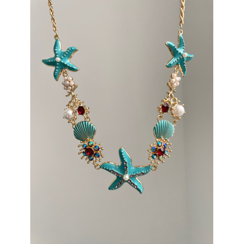 Vintage古著 Blue Fantasy Beach項鍊 Vintage古著 Blue Fantasy Beach項鍊