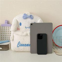 新款女孩卡通毛絨包小學生雙肩後後背包可愛酷洛米女生外出收納小後後背包