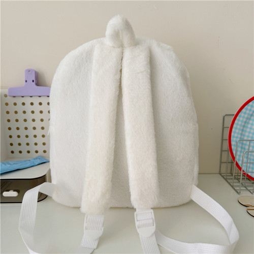 新款女孩卡通毛絨包小學生雙肩後後背包可愛酷洛米女生外出收納小後後背包