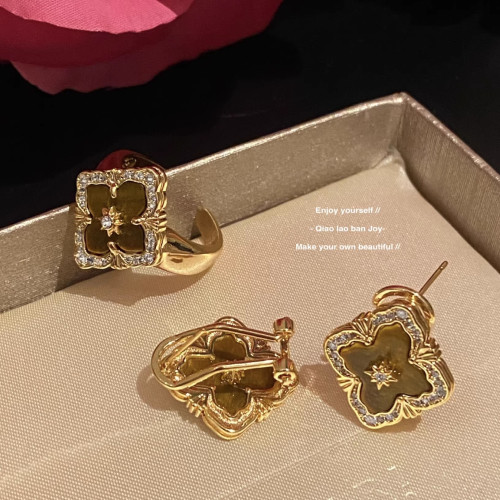 【喬老板Joy】重工！虎眼石項鍊布契拉絲手鏈四葉草中古新中式潮