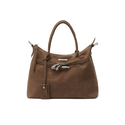 TAICHIISM“綁帶托特”手拎挎包兩用搭釦水洗麂皮質通勤托特包