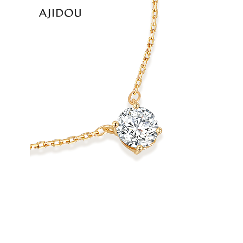 AJIDOU阿吉豆項鍊女鼻屎鑽吊墜輕奢時尚頸鏈氣質精緻鎖骨鍊首飾品