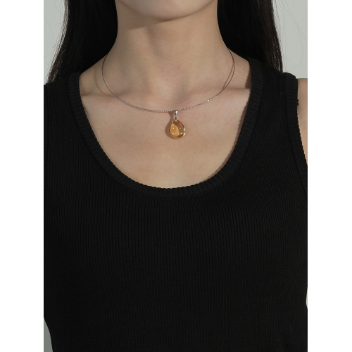 喵吉萬能項圈可調節針式穿吊墜滿天星路路通珍珠玉石串珠細款金色