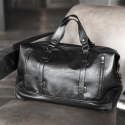 真皮短途旅行包男士手提包商務電腦出差行李包拎包牛皮休閒包男款