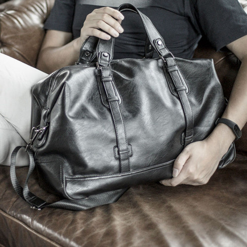 真皮短途旅行包男士手提包商務電腦出差行李包拎包牛皮休閒包男款