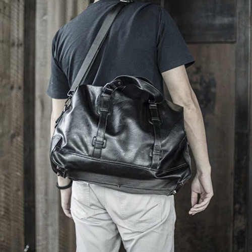 真皮短途旅行包男士手提包商務電腦出差行李包拎包牛皮休閒包男款