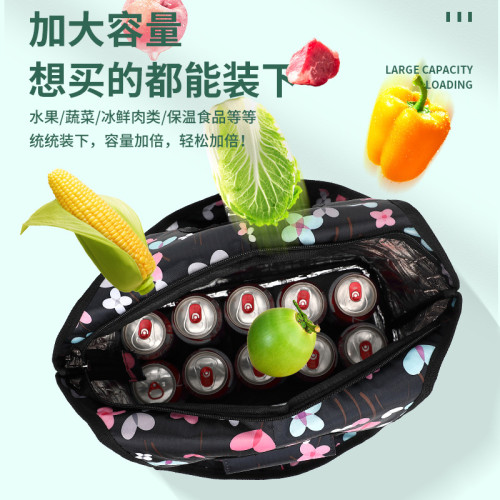 萬向輪四輪買菜車折曡推車家用買菜鋁合金伸縮拉桿購物袋拉桿包