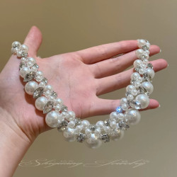 新款珍珠項鍊高級感鎖骨鍊頸鏈溫柔choker項飾婚紗禮服配飾品