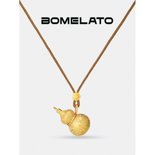 招財納福葫蘆吊墜新中式國潮項鍊女沙金輕奢福祿雙全毛衣掛鏈配飾