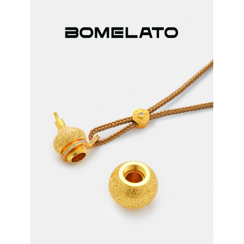 招財納福葫蘆吊墜新中式國潮項鍊女沙金輕奢福祿雙全毛衣掛鏈配飾