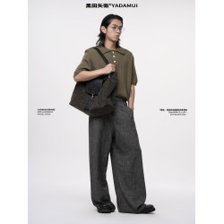 黑田矢衛「礪鎖」原創帆布托特包男女生小衆高級感通勤單肩斜後後背包