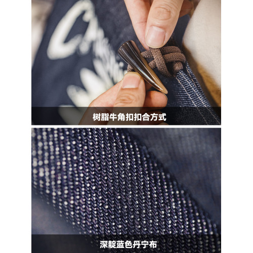 馬登工裝美式復古牛仔大容量托特包丹甯通勤單肩包做舊手提包包男