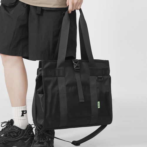 時尚手提包大容量單肩斜後後背包包休閒電腦包袋防水潮牌學生上課男包