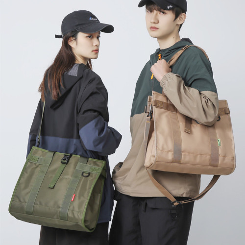 時尚手提包大容量單肩斜後後背包包休閒電腦包袋防水潮牌學生上課男包