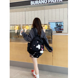 HURIDOM 2025新款原創雙肩包女大容量DIY掛件休閒後後背包銀色小衆