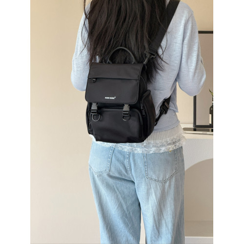 MY小衆多口袋尼龍多背法小雙肩包手提單肩斜背小後後背包學院淑女休閒