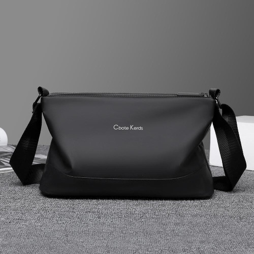 男士簡約小挎包防水休閒商務包三拉鍊大容量斜後後背包多功能單肩包