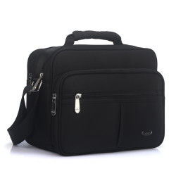 新款單肩男包斜後後背包男式手提休閒公文包多層拉鍊男士包包收賬錢包