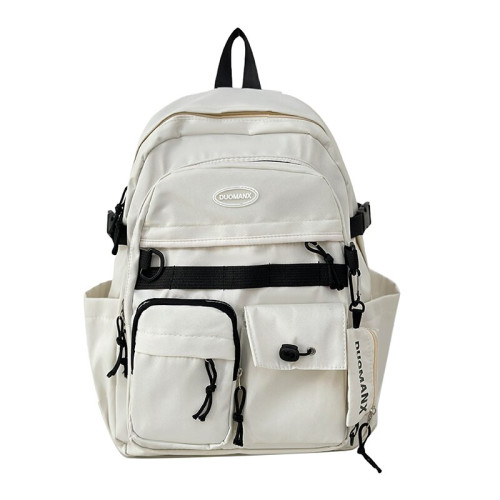 工裝ins小衆書包男女高中大學生街頭復古百搭雙肩包旅遊後後背包