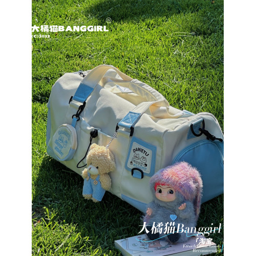 大橘貓2026夏季新款大容量小清新可愛旅行包輕便運動遊泳健身包女