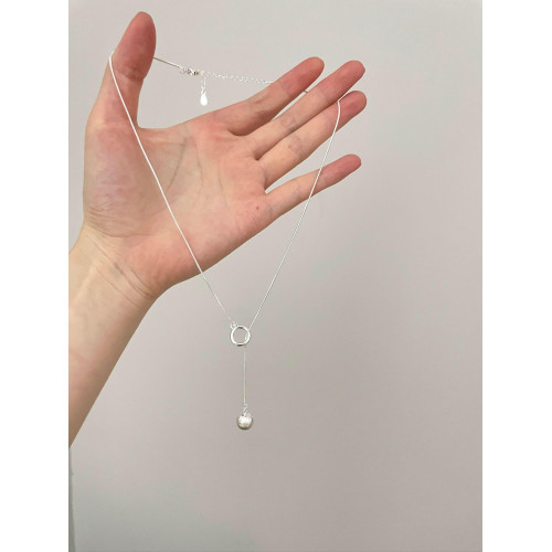 Vintage古著 Brushed round ball項鍊