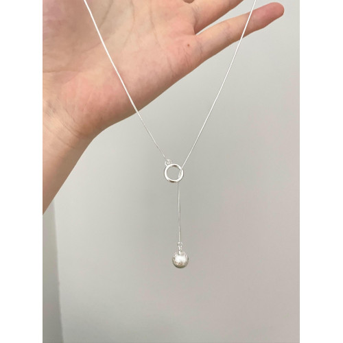 Vintage古著 Brushed round ball項鍊