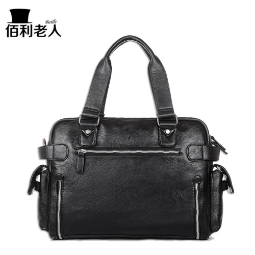 軟牛皮商務男士包包真皮旅行手提包男款單肩斜背後後背包電腦公文皮包