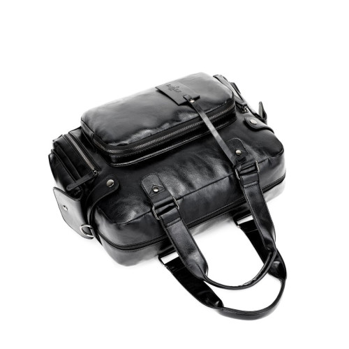 軟牛皮商務男士包包真皮旅行手提包男款單肩斜背後後背包電腦公文皮包