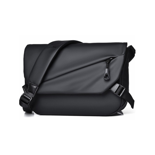 牛津布斜後後背包休閒男包戶外時尚運動郵差包橫版繙蓋小衆後後背包單肩包