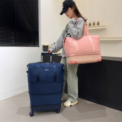 大容量旅行包女手提萬向輪短途行李袋旅行可攜式行李包出差收納袋男