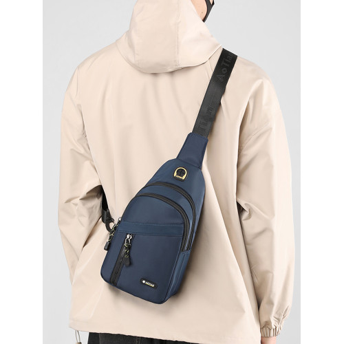 休閒運動胸包新款戶外通勤健身男士單肩包可攜式貼身時尚百搭斜後後背包