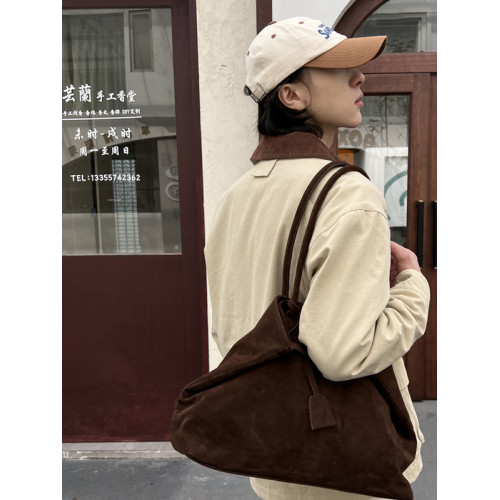 YUEN復古單肩復古簡約腋下托特包百搭大容量通勤單肩包男女街頭潮