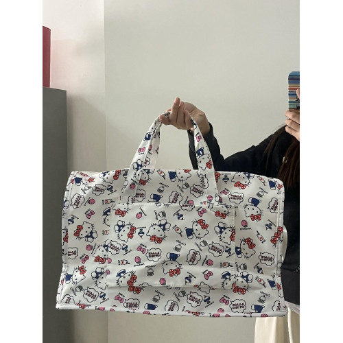 HelloKitty行李袋旅行包高顔值大容量女超大可攜式可套拉桿箱防水包