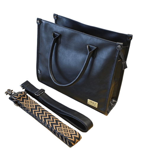 ThreeBox原創設計復古手提包單肩斜背托特包大容量13寸電腦公文包