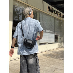 YUEN高級感通勤單肩包斜後後背包ins街頭波士頓小包手機手提日系街頭