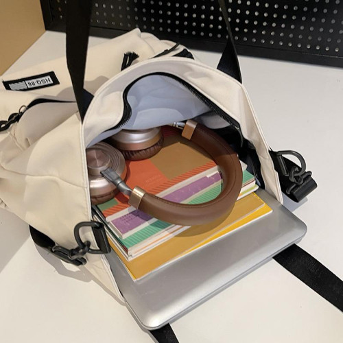 手提袋學生拎書包補習袋斜後後背包初中男款高中生書包男孩補課包單肩