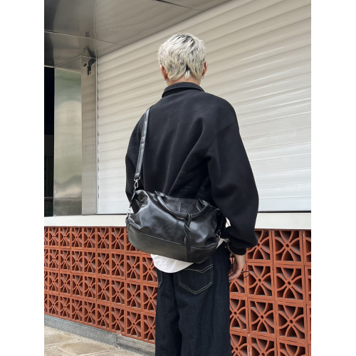 YUEN設計款ins單肩斜背ins手提包單肩旅行包波士頓枕頭包pu男女潮