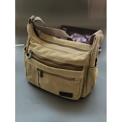 2025新款休閒帆布包男單肩包斜後後背包簡約厚實大容量男包後後背包斜後後背包