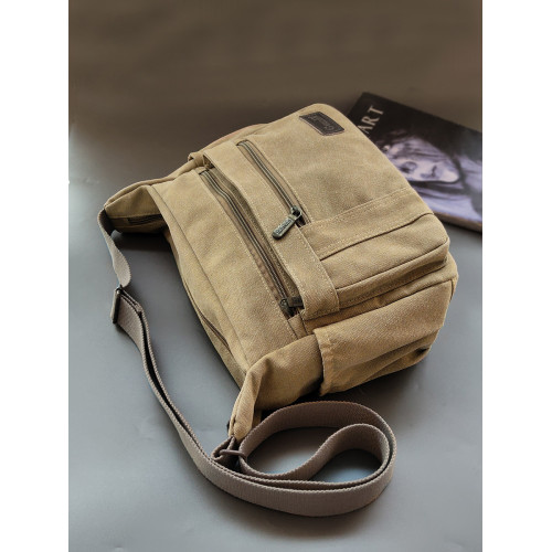 2025新款休閒帆布包男單肩包斜後後背包簡約厚實大容量男包後後背包斜後後背包