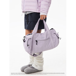 CryingCenter戶外耐磨尼龍格紋運動斜後後背包手提包可收納中號