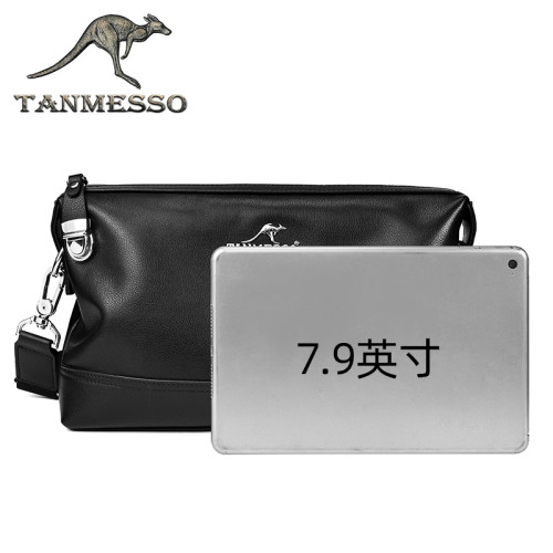 tanmesso真皮單肩斜後後背包男休閒小包男士手包牛皮多功能後後背包男包