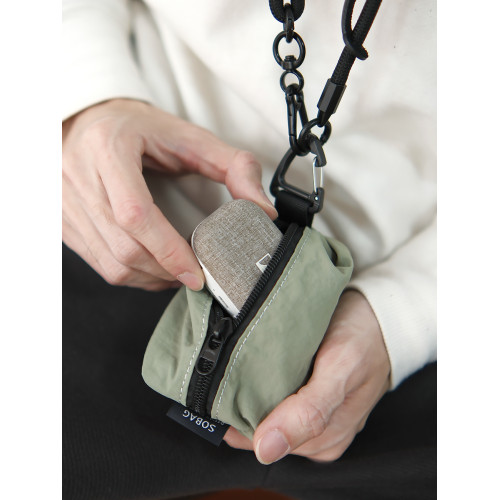 sobag輕便迷你掛脖耳機包男街潮中性防潑水尼龍布斜背零錢小卡包