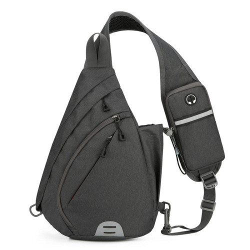 胸包男2026新款潮單肩包男士大容量休閒包斜後後背包運動水滴包三角包