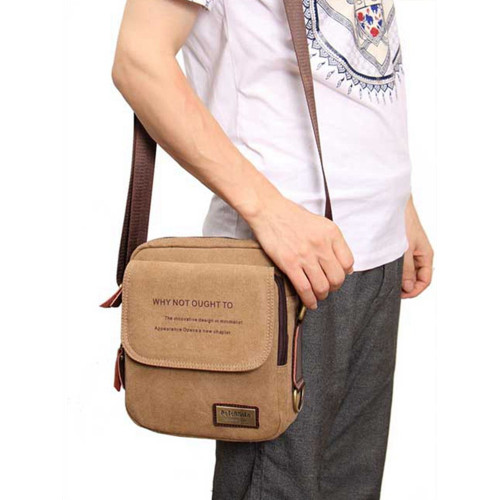 男士帆布包單肩包 韓版休閒 帆布男包 商務斜後後背包小跨包後後背包